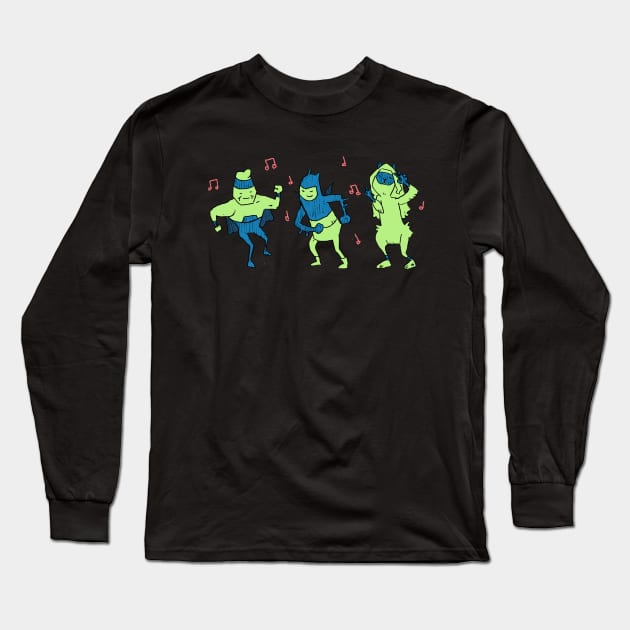Rock n Rolliens: Party 1 Long Sleeve T-Shirt by mikejbecker